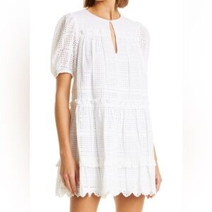 TOCCIN EMBROIDERED TIERED COTTON SWING DRESS 👗 brand new with tags 🏷️